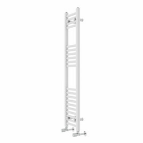 Rinse Straight Bathroom Heated Towel Rail Ladder Radiator White 1200x300mm