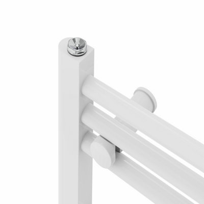 Rinse Straight Bathroom Heated Towel Rail Ladder Radiator White 600x300mm