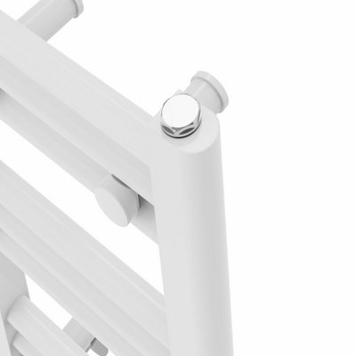 Rinse Straight Bathroom Heated Towel Rail Ladder Radiator White 600x300mm