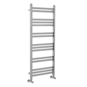 Rinse Straight Heated Towel Rail Radiator Ladder for Bathroom Kitchen Central Heating Square Towel Warmer Chrome 1200x500mm