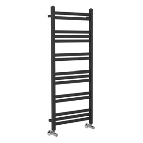 Rinse Straight Heated Towel Rail Radiator Ladder for Bathroom Kitchen Central Heating Square Towel Warmer Grey 1200x500mm