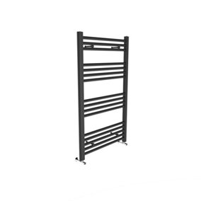Rinse Straight Heated Towel Rail Radiator Ladder for Bathroom Wall Mounted Anthracite 1000x600mm