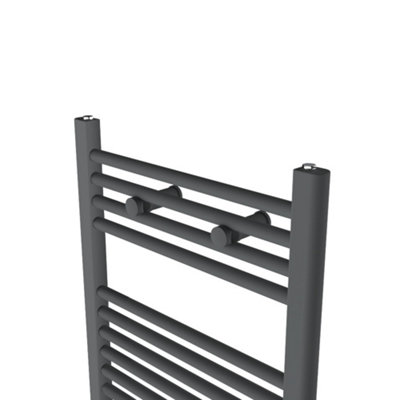 Rinse Straight Heated Towel Rail Radiator Ladder for Bathroom Wall Mounted Anthracite 1500x500mm