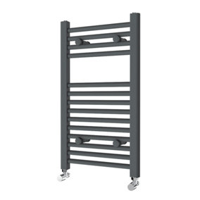 Rinse Straight Heated Towel Rail Radiator Ladder for Bathroom Wall Mounted Anthracite 700x400mm