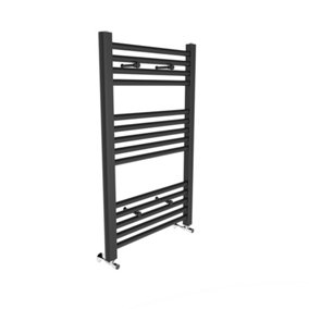 Rinse Straight Heated Towel Rail Radiator Ladder for Bathroom Wall Mounted Anthracite 800x500mm