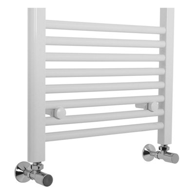 Rinse Straight Heated Towel Rail Radiator Ladder for Bathroom Wall Mounted White 1150x500mm