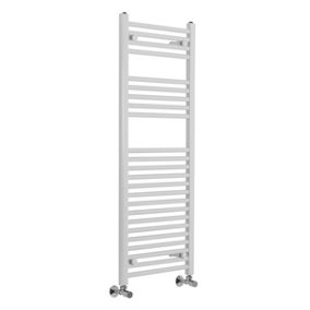 Rinse Straight Heated Towel Rail Radiator Ladder for Bathroom Wall Mounted White 1200x450mm