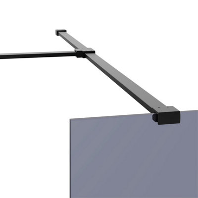 NRG Walk In Wet Room Shower Enclosure Grey Easy Clean Glass Screen 700mm 700mm With 300mm Return Panel 88402588 - View #4