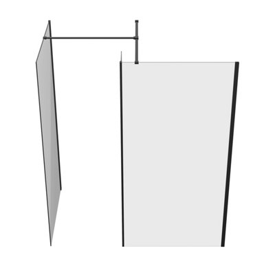 Rinse Walk in Shower Screen 8mm Clear Easy Clean Glass Screen Panel ...