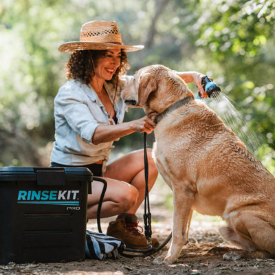 RinseKit PRO 13.2L Battery Powered Portable Shower, 50 PSI High ...