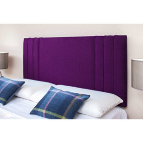 Rio 3 Turin Linen 2ft6 Small Single 24" Headboard -  Purple