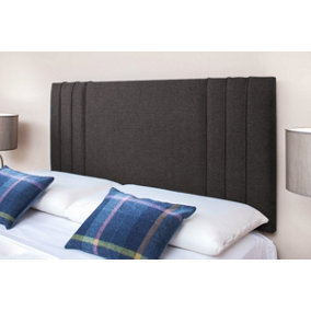 Rio 3 Turin Linen 4ft Small Double 24" Headboard -  Charcoal