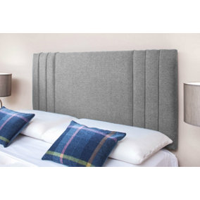 Rio 3 Turin Linen 6ft Super King 24" Headboard -  Silver