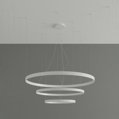 Rio Aluminium White 1 Light Classic Chandelier