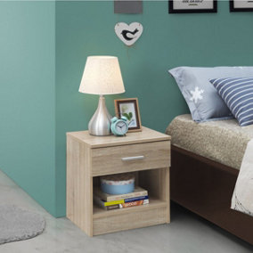 Rio Costa Bedside Cabinet Bedroom Furniture Nightstand Table 1 Drawer Sonoma Oak