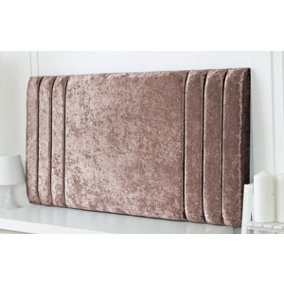 Rio Crushed Velvet 6ft Super King 20" Headboard -  Champagne