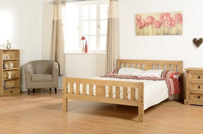 Rio Double Bed 4ft6 in Distressed Waxed Pine