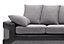 Rio Fabric Right Hand Facing Corner Sofa Foam Seating Black-Grey