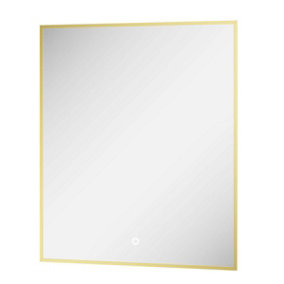 Rio Gold Backlit LED Mirror - (W)600mm