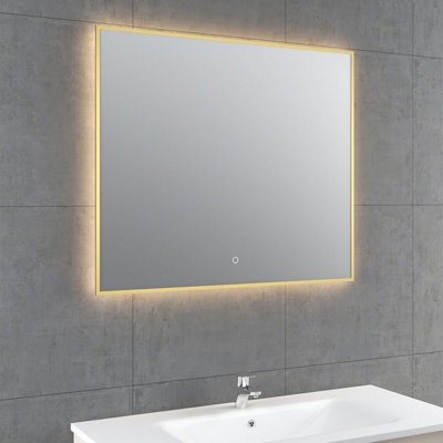 Rio Gold Backlit LED Mirror - (W)850mm