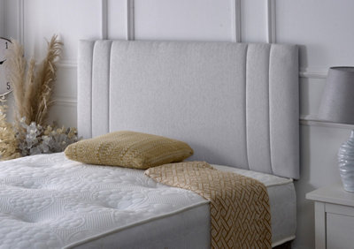 Rio II Chenille 4ft Small Double 24" Headboard - Light Grey
