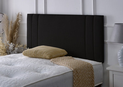 Rio II Chenille 4ft6 Double 24" Headboard - Black