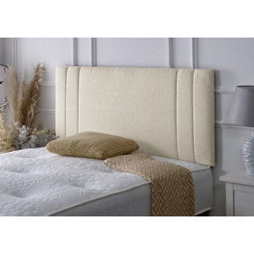 Rio II Chenille 5ft Kingsize 24" Headboard - Ivory