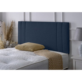Rio II Chenille 6ft Super King 24" Headboard - Blue