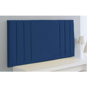 Rio Plush Velvet 2ft6 Small Single 20" Headboard -  Blue