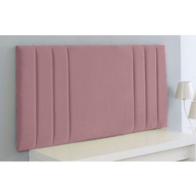 Rio Plush Velvet 4ft Small Double 20" Headboard -  Pink