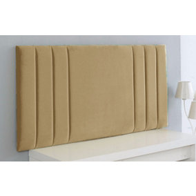Rio Plush Velvet 5ft Kingsize 20" Headboard -  Coffee