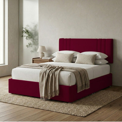 Rio Plush Velvet Divan Bed, Headboard & Mattress - 4ft Small Double ...