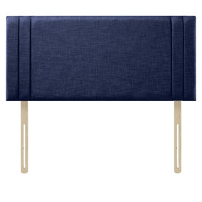 Rio Turin Linen 2ft6 Small Single 20" Headboard -  Blue