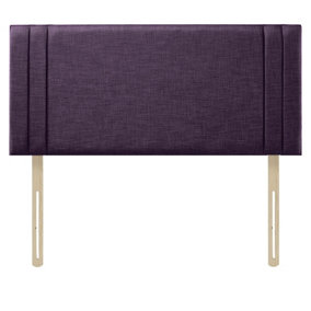 Rio Turin Linen 4ft Small Double 20" Headboard -  Purple