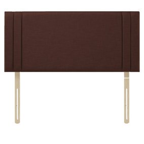 Rio Turin Linen 4ft6 Double 20" Headboard -  Brown
