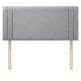 Rio Turin Linen 6ft Super King 20" Headboard -  Silver