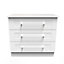 Ripon 3 Drawer Chest in White Ash (Ready Assembled)