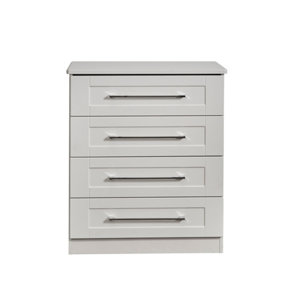 Ripon 4 Drawer Chest in Grey Ash (Ready Assembled)