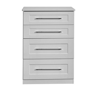 Ripon 4 Drawer Deep Chest in Grey Ash (Ready Assembled)