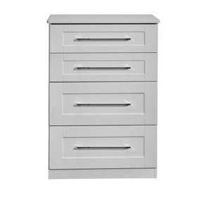 Ripon 4 Drawer Deep Chest in Grey Ash (Ready Assembled)