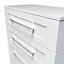 Ripon 5 Drawer Chest in White Ash (Ready Assembled)