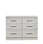 Ripon 6 Drawer Wide Chest in Grey Ash (Ready Assembled)