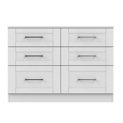 Ripon 6 Drawer Wide Chest in Grey Ash (Ready Assembled)