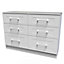 Ripon 6 Drawer Wide Chest in White Ash (Ready Assembled)
