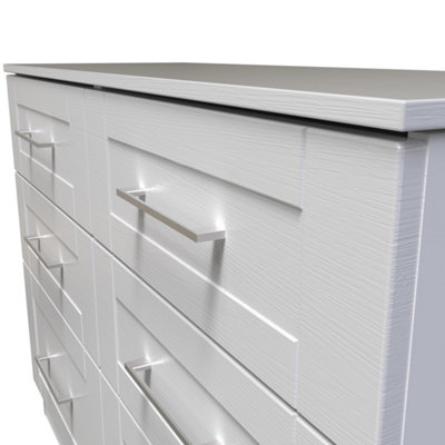 Ripon 6 Drawer Wide Chest in White Ash (Ready Assembled)