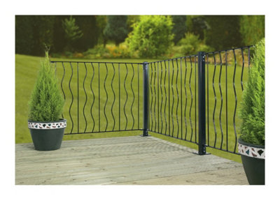 RIPPLA Large Metal Deck Decking Infill Fence Panel 1130mm Wide x 813mm High LPRB