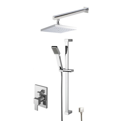 Ripple Concealed Square Manual Valve Shower Set - Chrome - Balterley Price Comparisons | Compare The Build