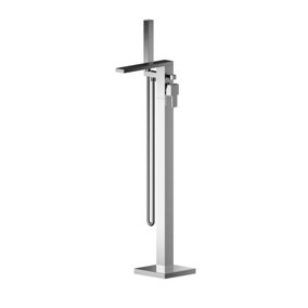 Ripple Freestanding Square Bath Shower Mixer Tap - Chrome - Balterley