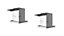 Ripple Square Deck Mounted  3/4" Chrome Side Valves - Chrome - Balterley