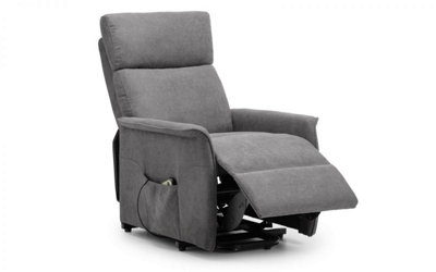 Rise and Recline Chair - Charcoal Grey Velvet